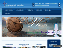 Tablet Screenshot of funerariasreunidas.com.br